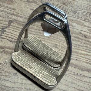 Silver English riding stirrups equestrian